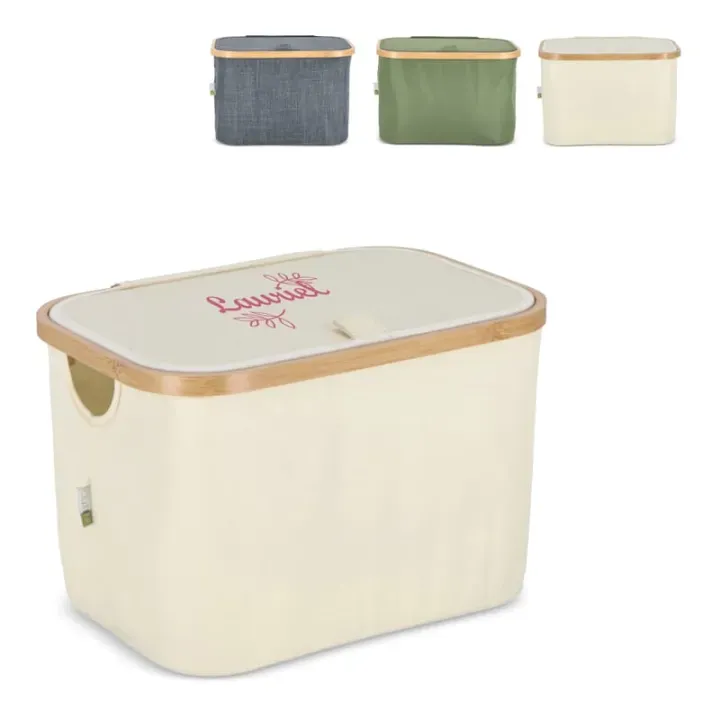 InSideOut folding basket with lid Sogne 38 x 26 x 25cm rPET - LT57103 (gadzety reklamowe)